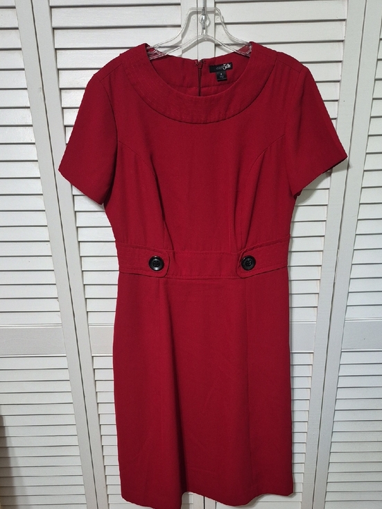 East 5th Dresses & Skirts - Ann Taylor Crimson Red Short-Sleeve Midi Dress